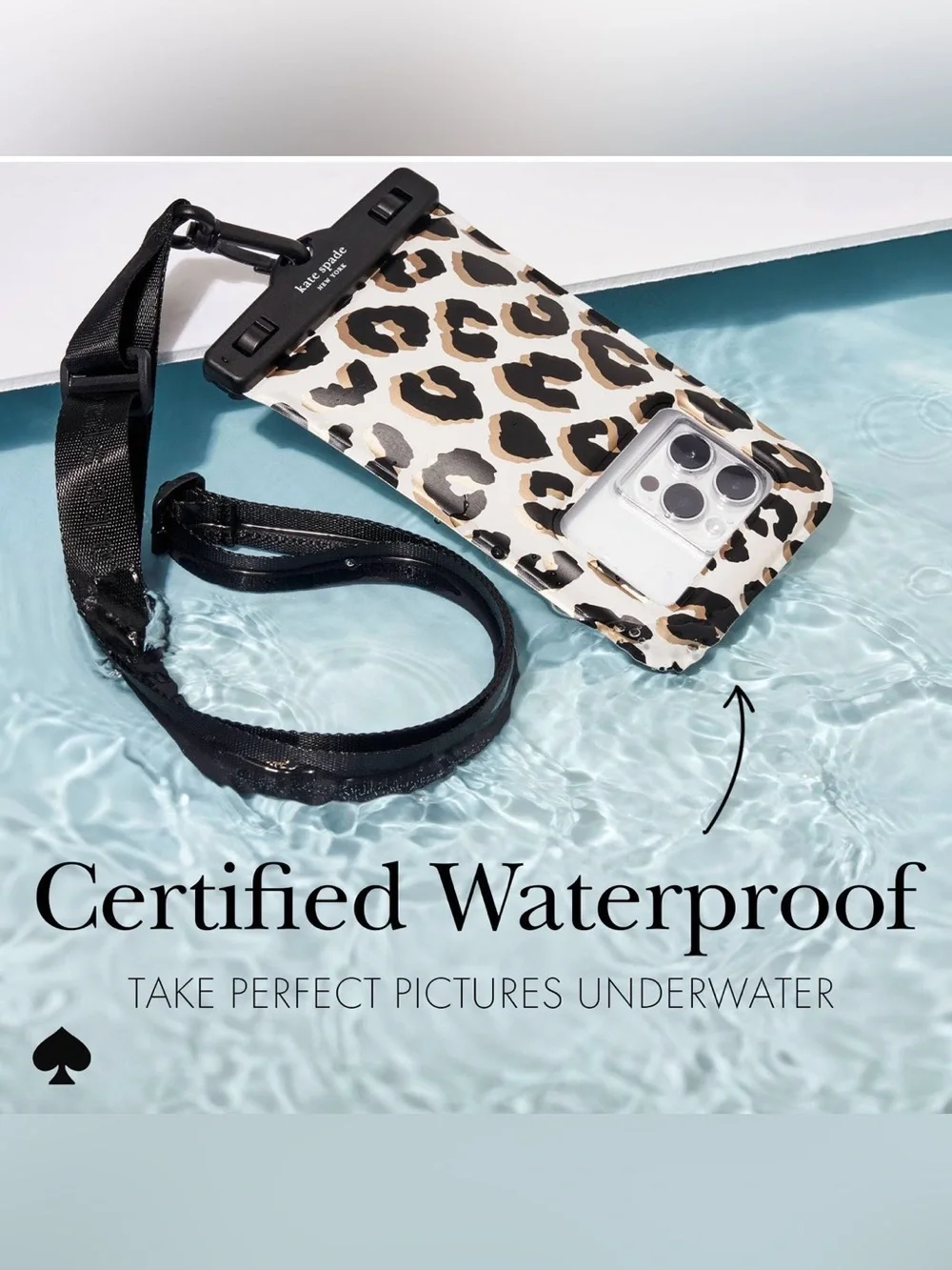 Kate Spade NY Leopard Waterproof Phone Pouch